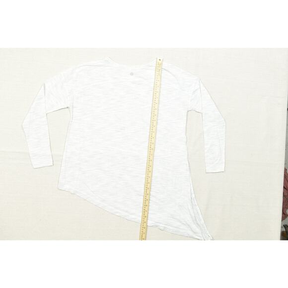 Lululemon Women's White Asymmetrical Long Sleeve Top Size 6 - Picture 5 of 8